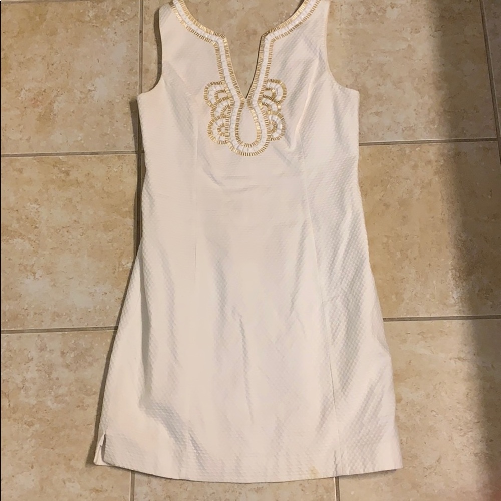 WHITE EMBELLISHED LILLY PULITZER DRESS